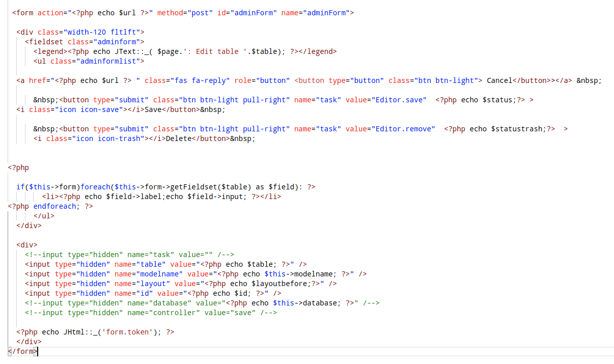 editor layout